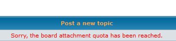 phpbb3: attachments board quota exceeded.