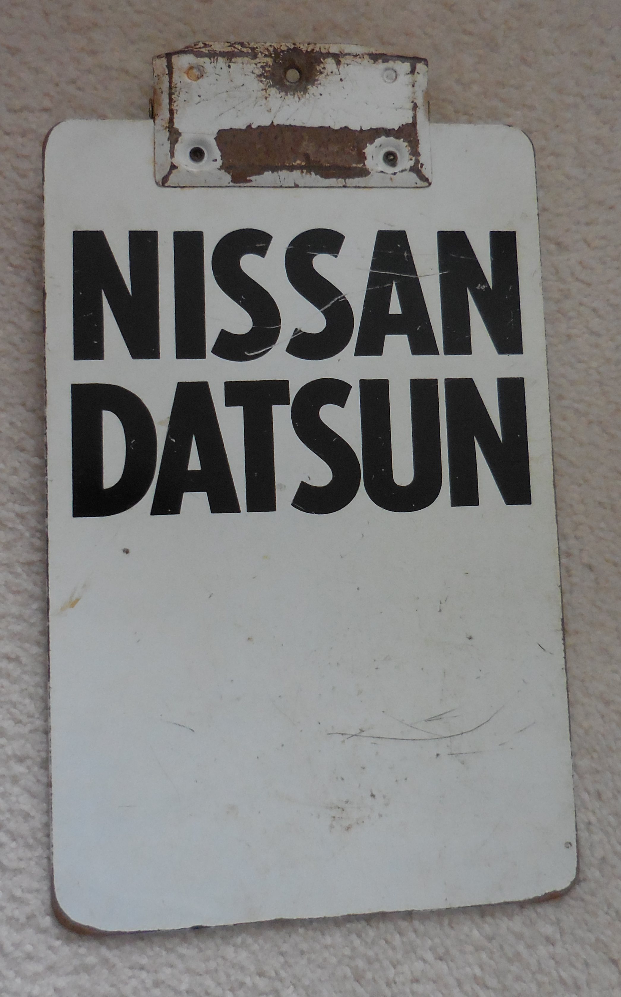 1982 Datsun promo clipboard -- rear