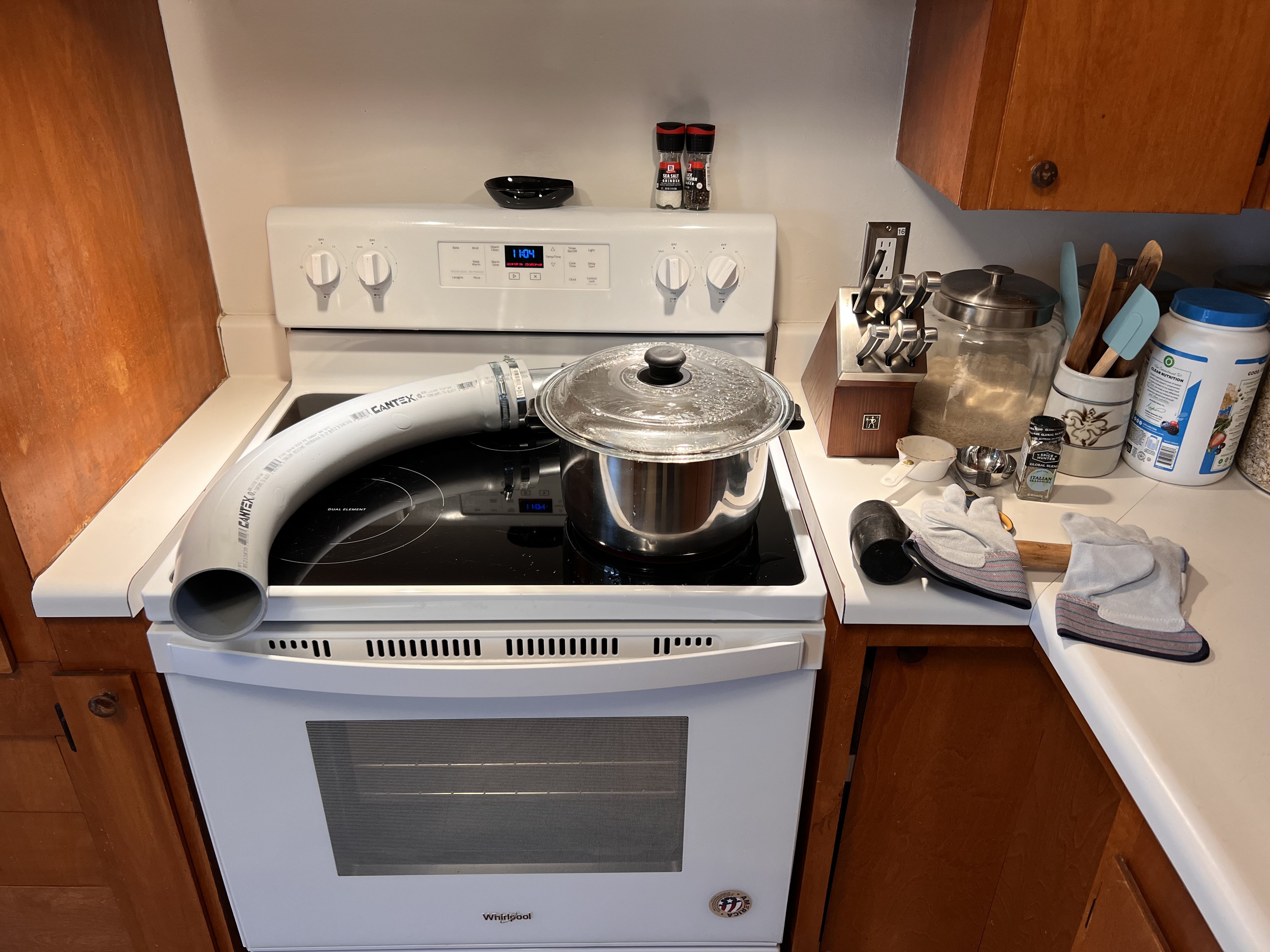 Stovetop PVC fitting