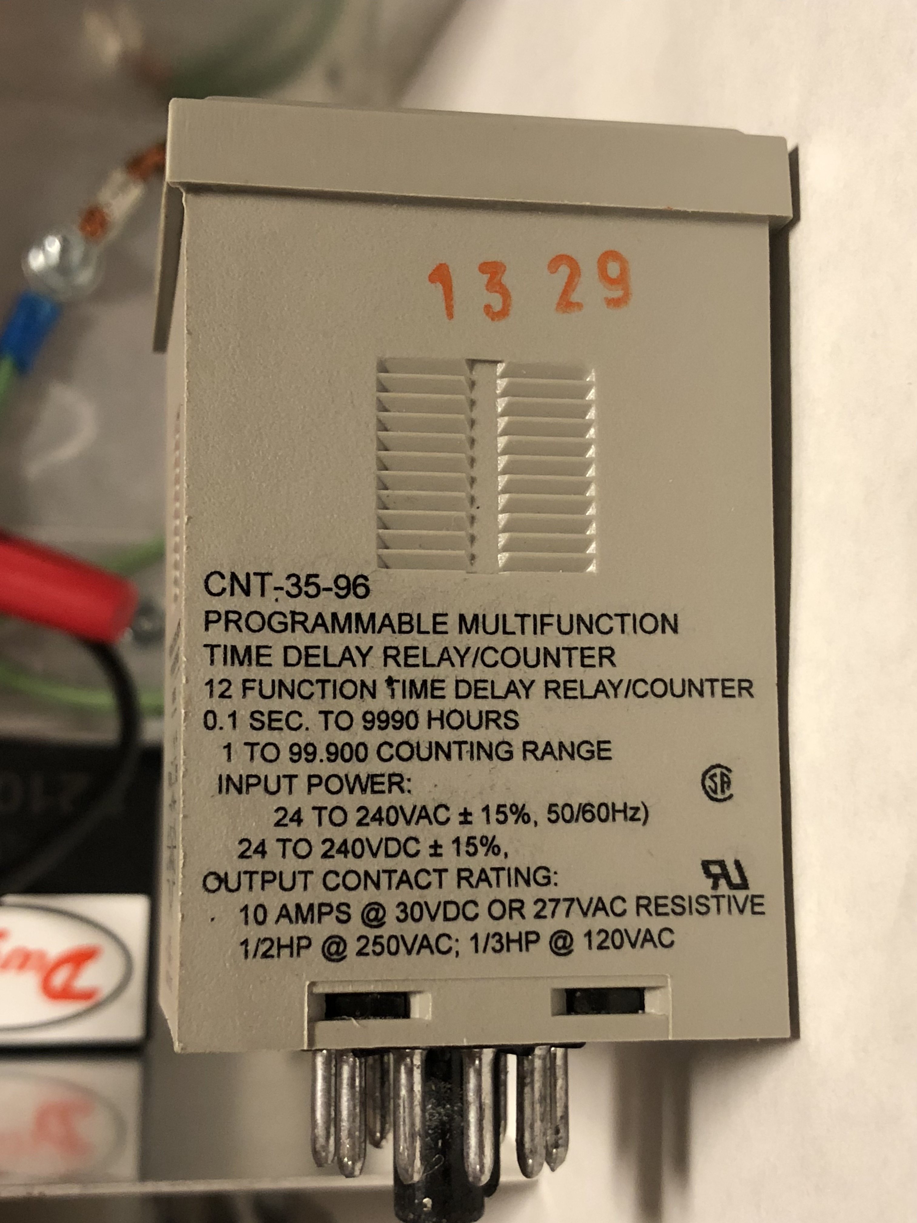 Tyco CNT-35-96 Universal Time Delay Relay