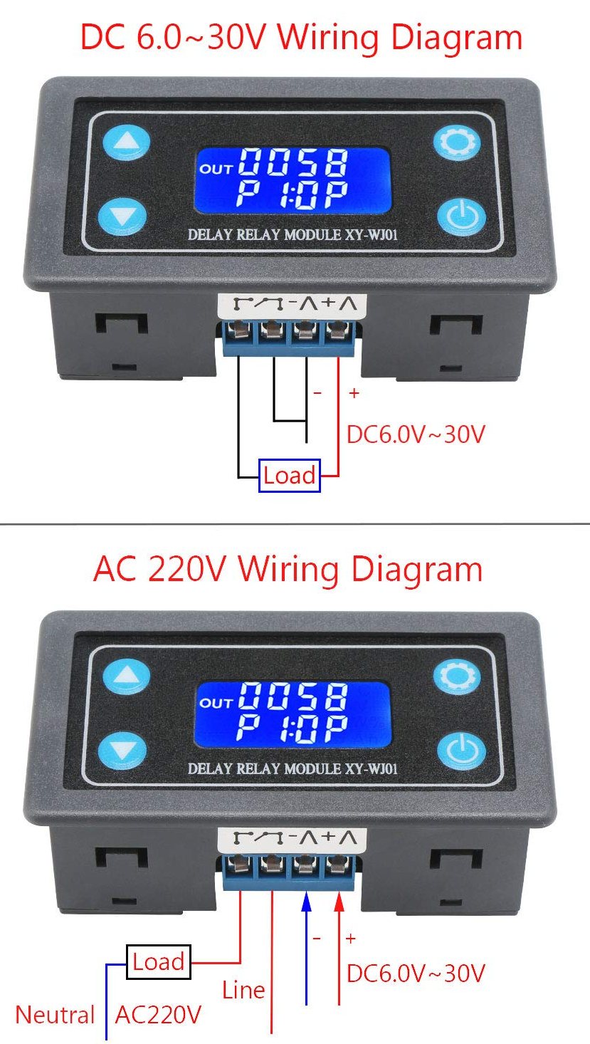 DROK Time Delay Relay module, XY-WJ01