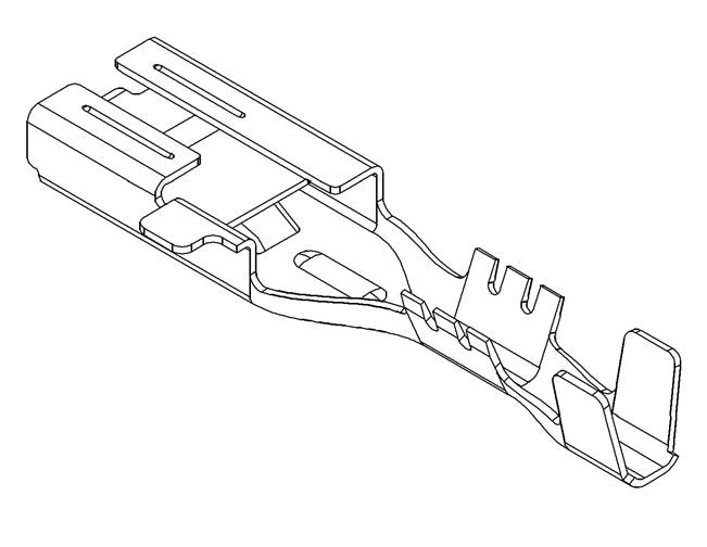 Connector Terminal, Aptiv 12065892.  Female terminal, 4.8mm (3/16&quot;) wide, 12-14 AWG.  Unsealed.