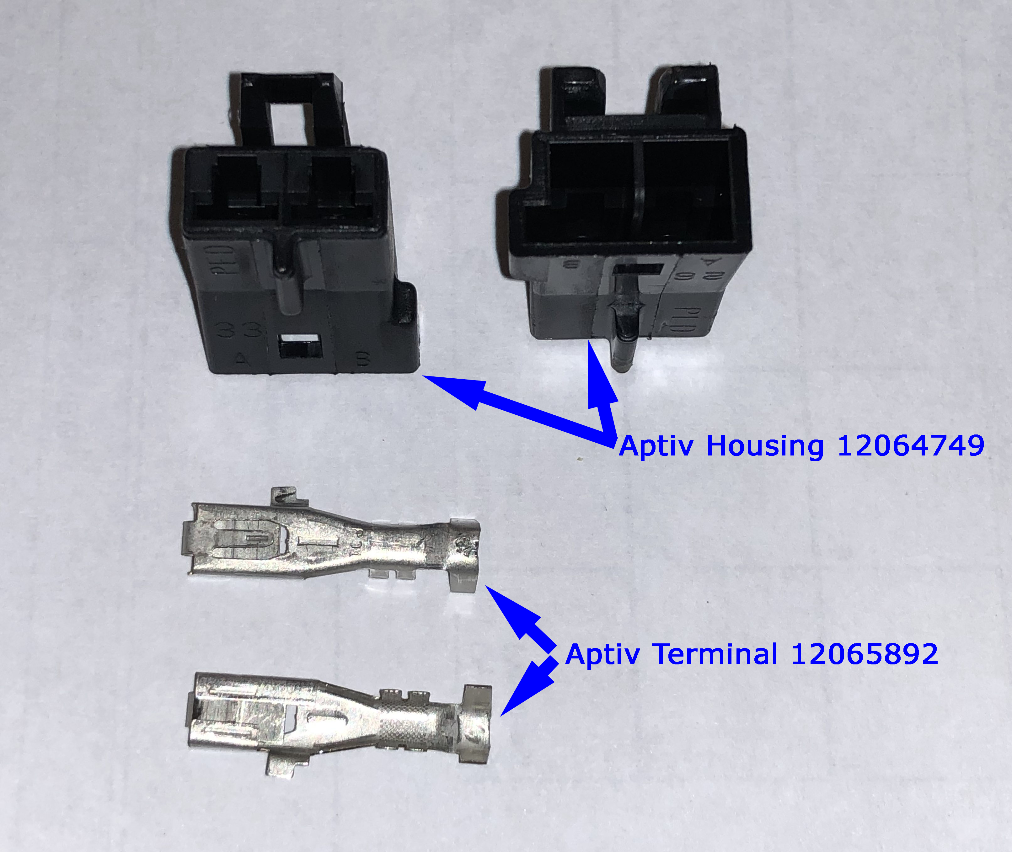 Connector Housing, Aptiv 12064749 &amp; Terminal 12065892 .