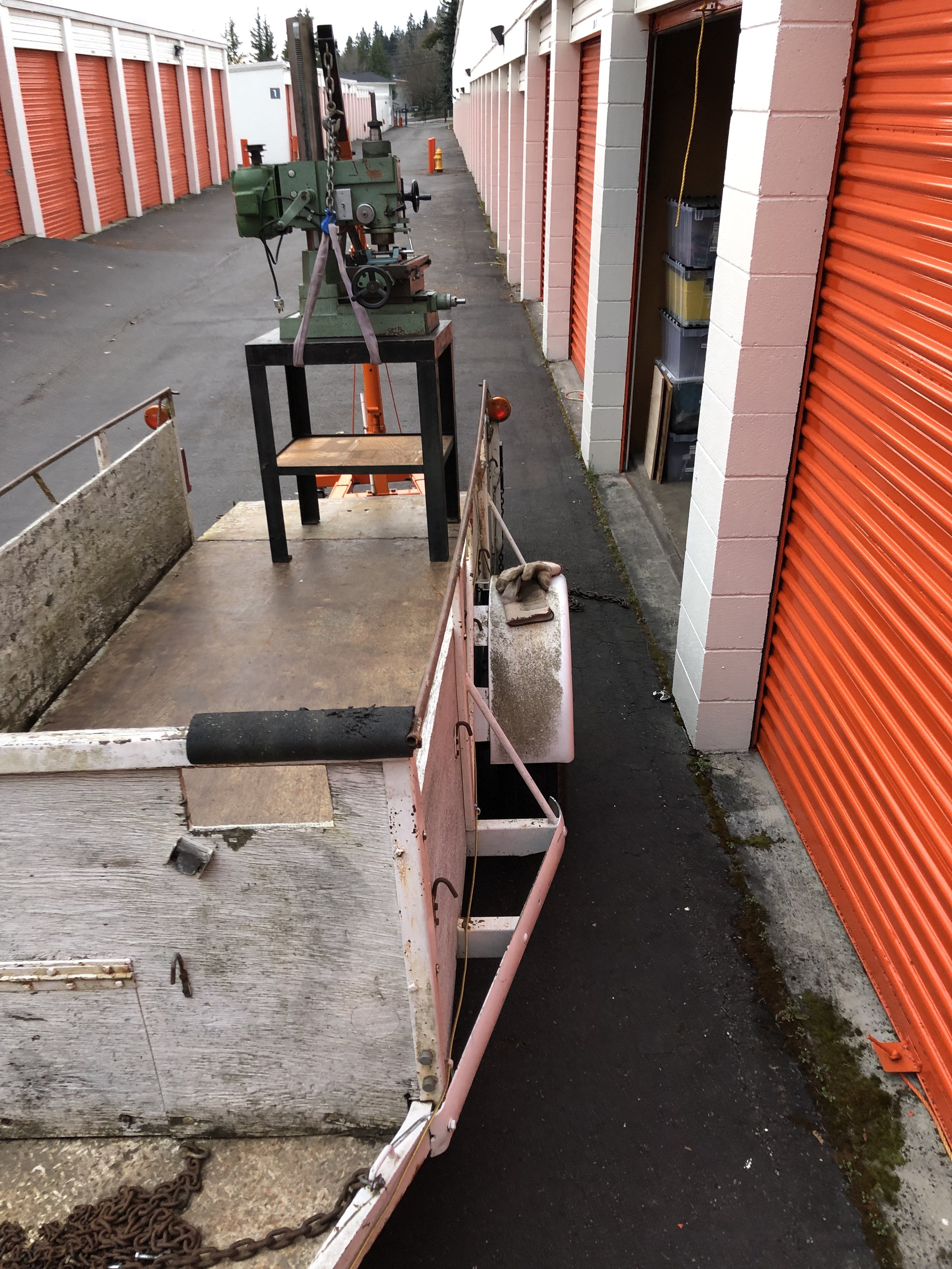 Jet-16 Mill/Drill, in garage @ Duvall, Wash. Removing @ Public Storage, Woodinville.