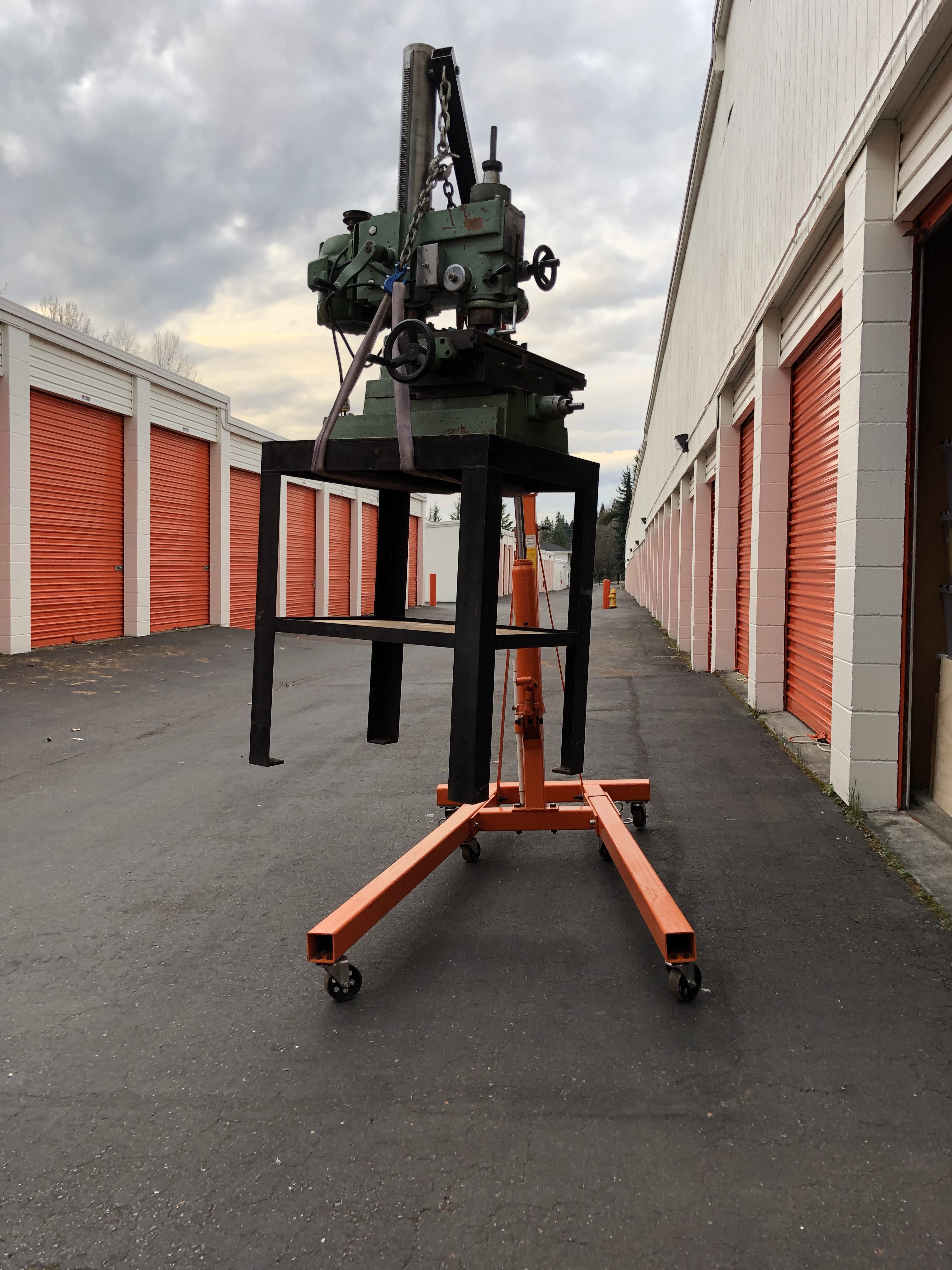 Jet-16 Mill/Drill, in garage @ Duvall, Wash. Removing @ Public Storage, Woodinville.