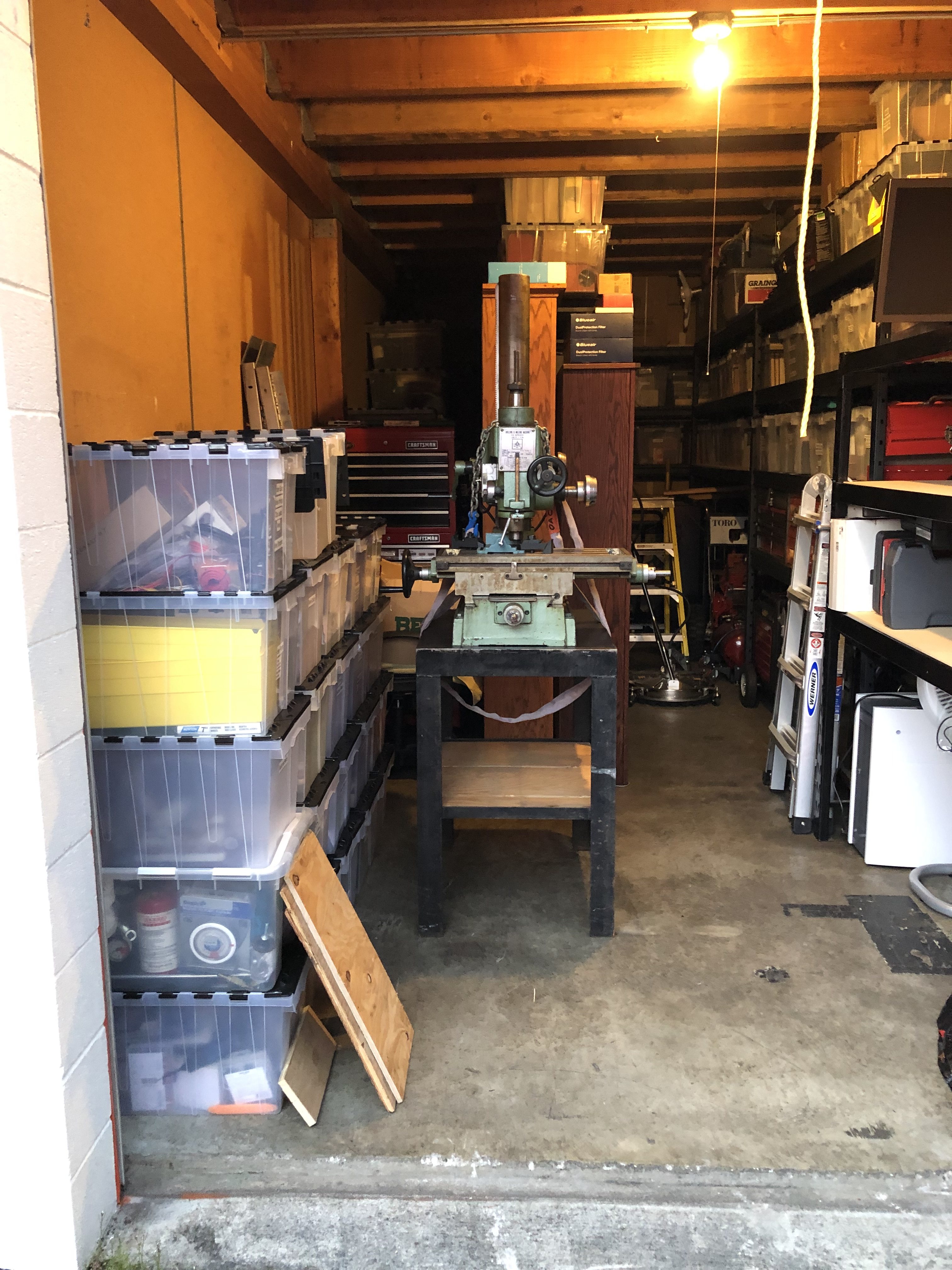 Jet-16 Mill/Drill, in garage @ Duvall, Wash. Safely in storage.