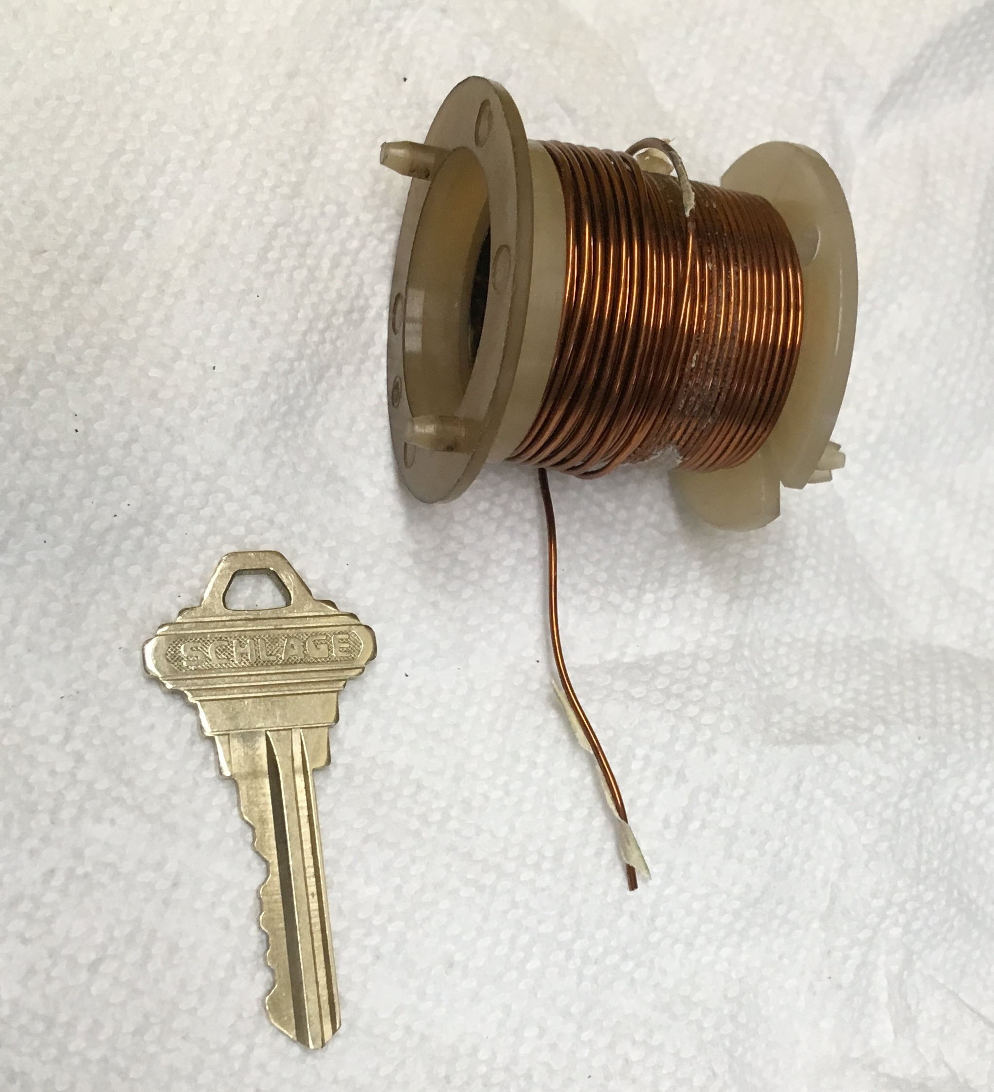 Spool of copper wire (Nissan LD28 solenoid).