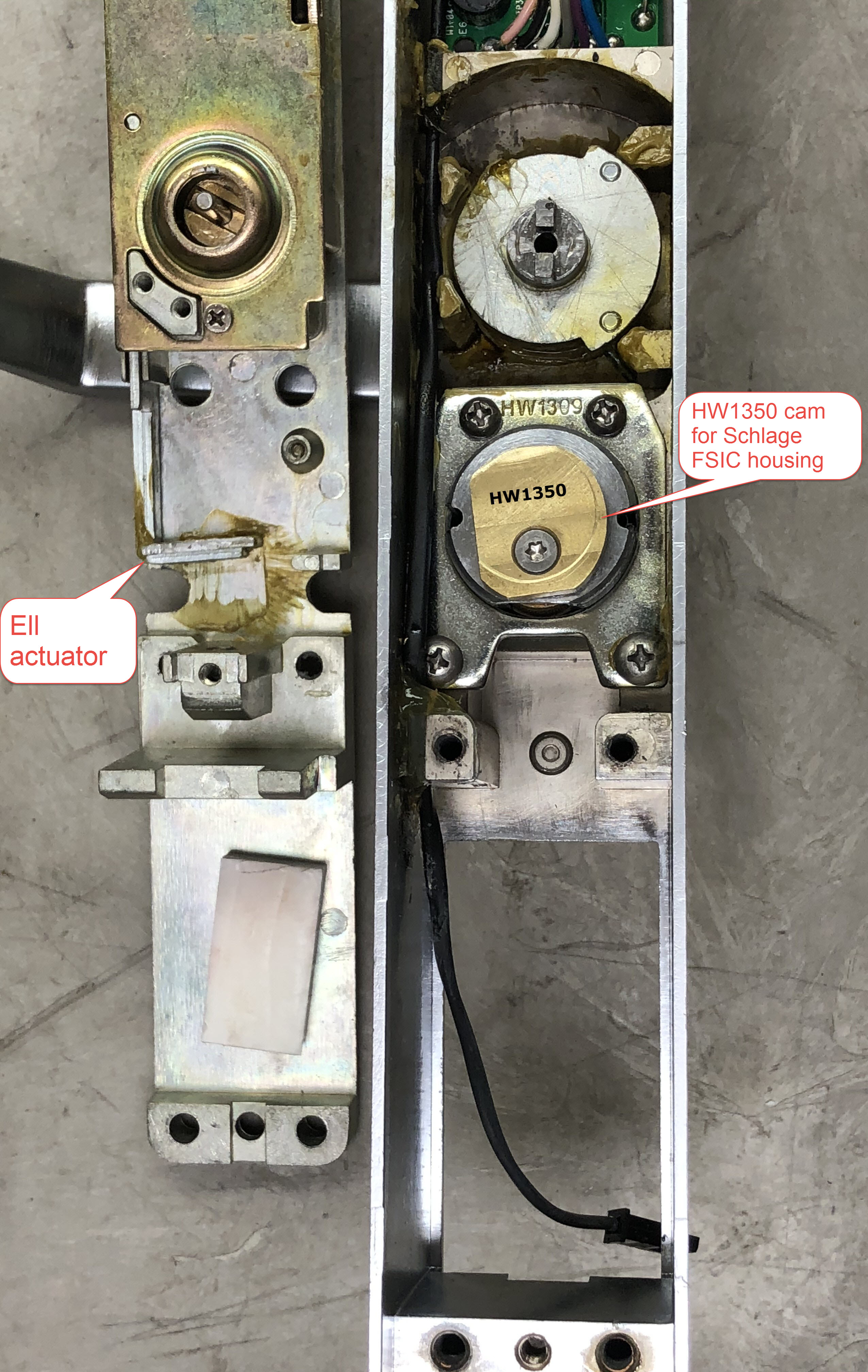 Alarm Lock DL1300, cam & actuator