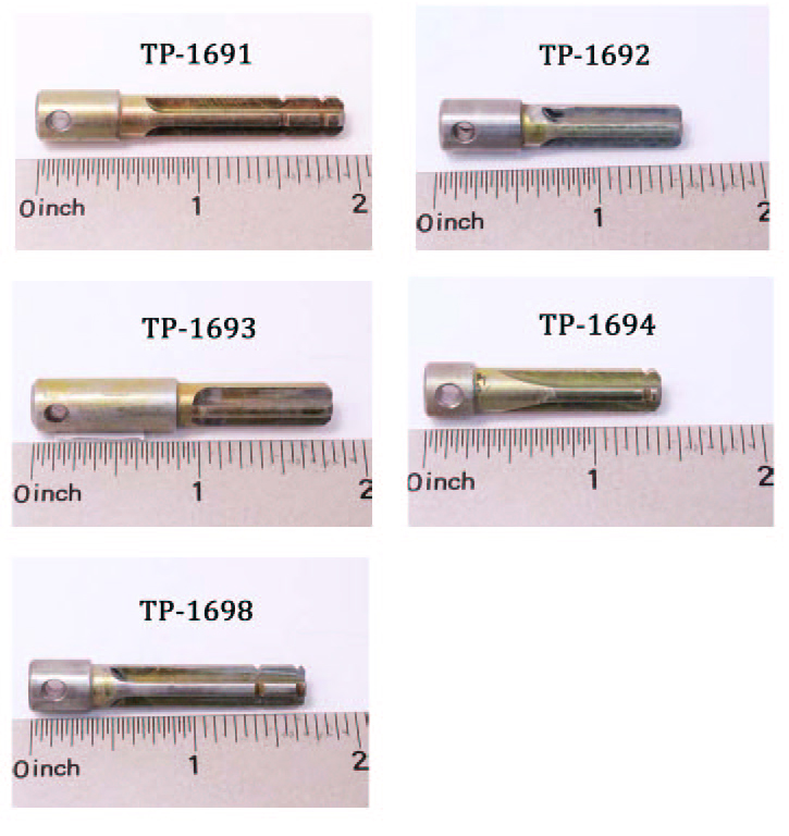 Alarm Lock DL1200/DL1300 tailpieces chart w/dimensions