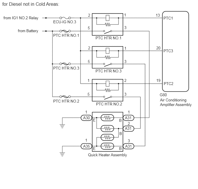 Typical Toyota PTC circuit